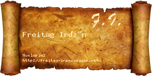 Freitag Irén névjegykártya